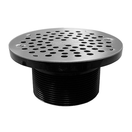 Jones Stephens 3-1/2in. IPS ABS Spud with 6in. Stainless Steel Strainer D57106